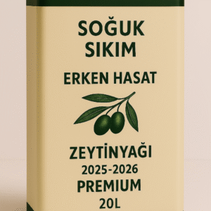 2025-2026 Premium Erken Hasat 20 Litre Natürel Sızma Soğuk Sıkım Zeytinyağı