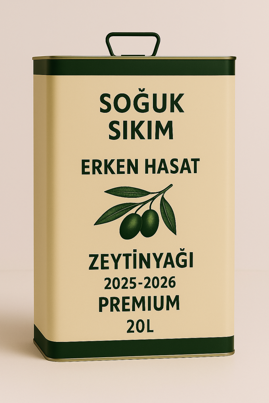 2025-2026 Premium Erken Hasat 20 Litre Natürel Sızma Soğuk Sıkım Zeytinyağı